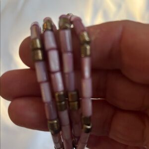 Lavender Beaded Bracelet Stack